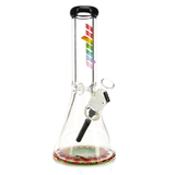 MOB Glass 12in 9mm Rainbow Beaker Water Pipe