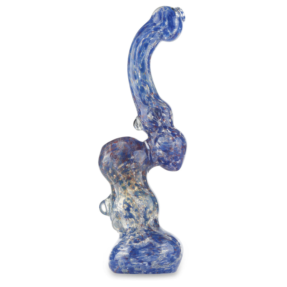 8" blue bubbler with built in bowl for dry herb