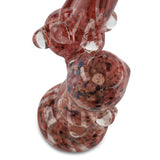 8" red bubbler for dry herb smoking