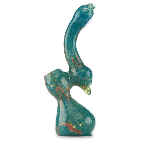 turquoise & orange small bubbler for sale at cloud 9 smoke co