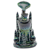 Andy G Bubbler Blue Wig Wag dry herb water pipe