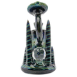Andy G Bubbler Blue Wig Wag one of a kind heady hand pipe