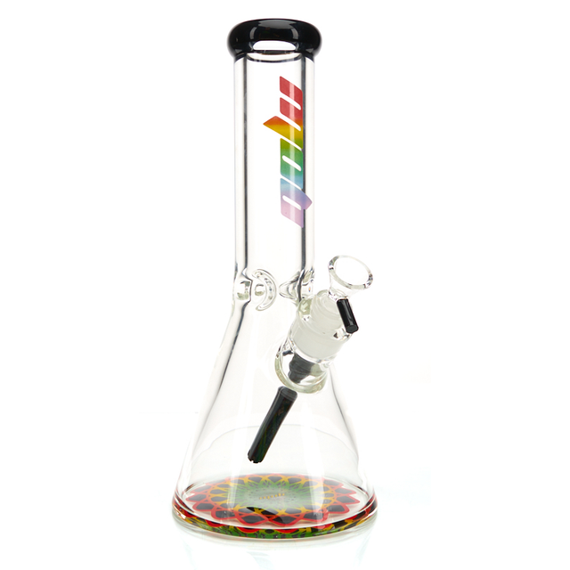 MOB Glass 12in 9mm Rainbow Beaker Water Pipe 1