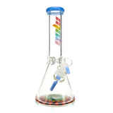 MOB Glass 12in 9mm Rainbow Beaker Water Pipe 2