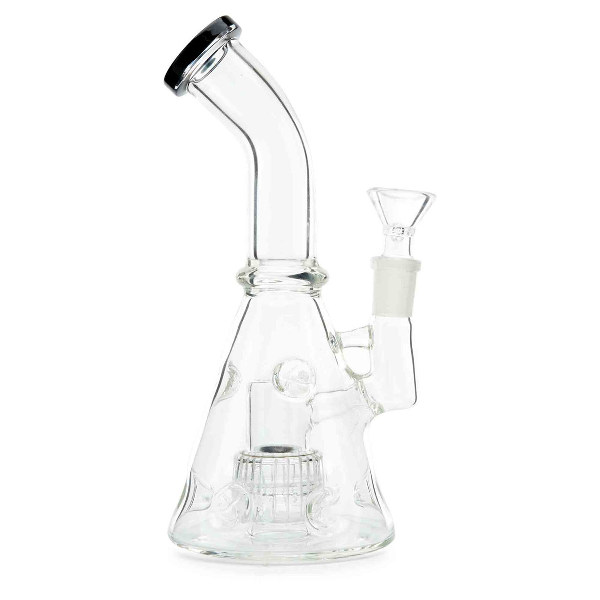 Affordable Fab Cone Water Pipe with bent neck and perc system.