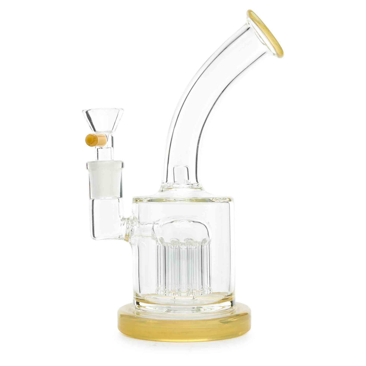 Best Affordable Tree Concentrate Rig Perc Water Pipe  Rich Yellow Gold color accents