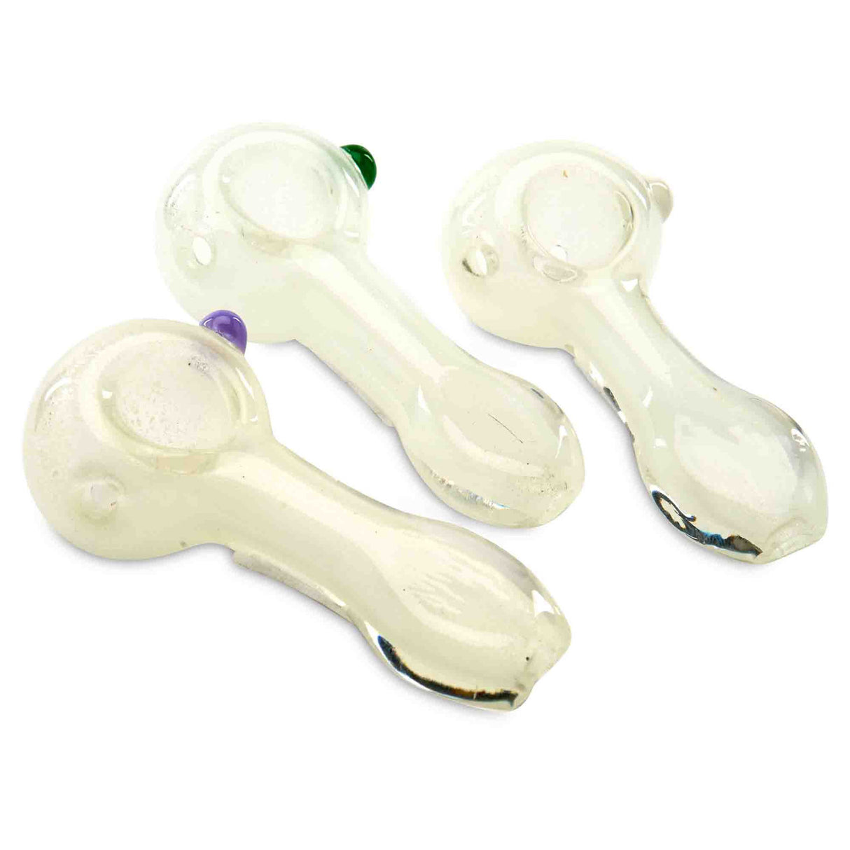 glow in the dark spoon hand pipe side view