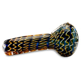 Tiger swirl dry herb spoon pipe side view