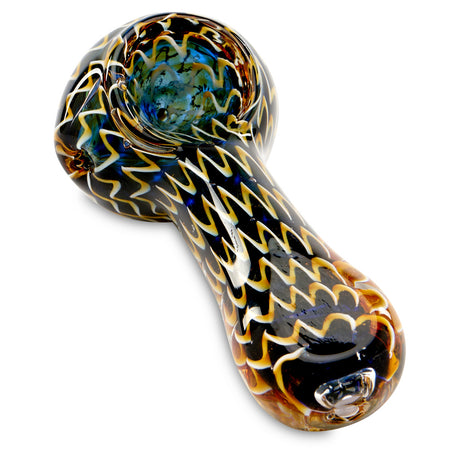Tiger Swirl spoon hand pipe for dry herb