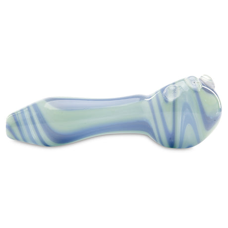 Blueberry yogurt small spoon dry herb hand pipe side view