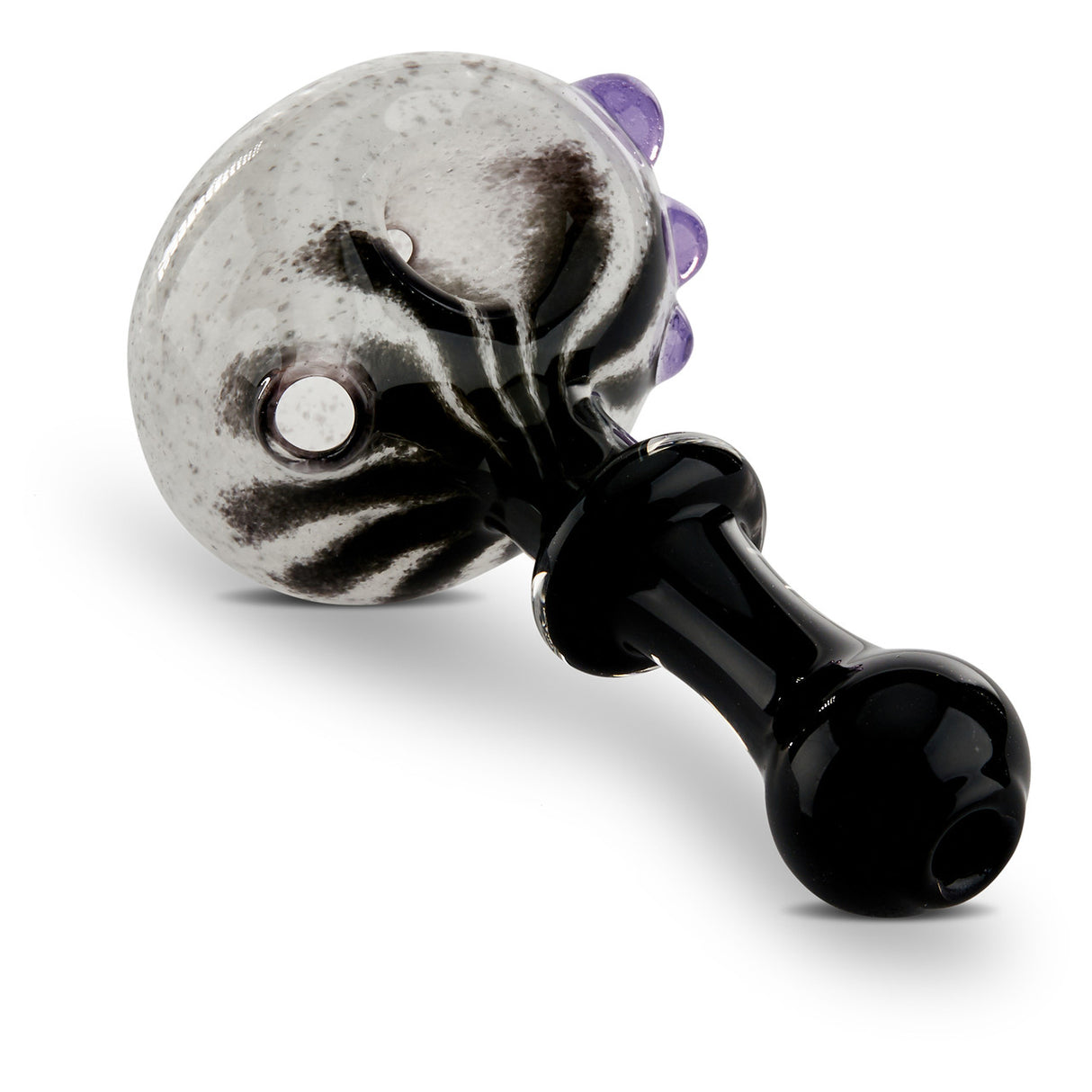 Black and White Swirl Hand Pipe Spoon