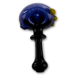 Black and Blue Swirl Hand pipe Spoon with grip