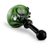 Black and Green Swirl Hand Pipe Spoon