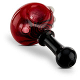 Black and Red Swirl Hand Pipe Spoon