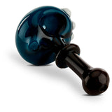 Black and Teal Swirl Hand Pipe Spoon