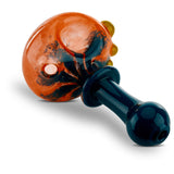 Teal and Orange Swirl Hand Pipe Spoon