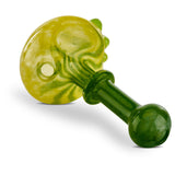 Green and Yellow Swirl Hand Pipe Spoon