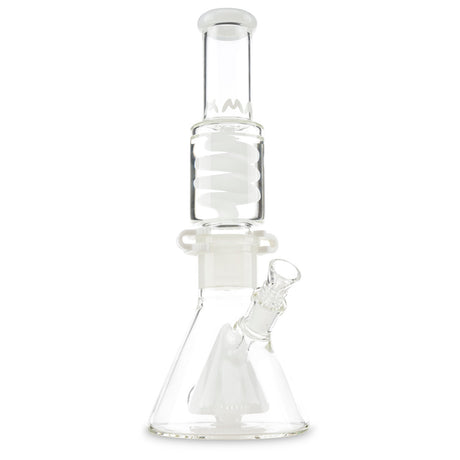 MAV Glass Slitted Pyramid Beaker Coil White