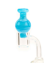 MOB Glass Swirl Carb Cap for Quartz Bangers Blue