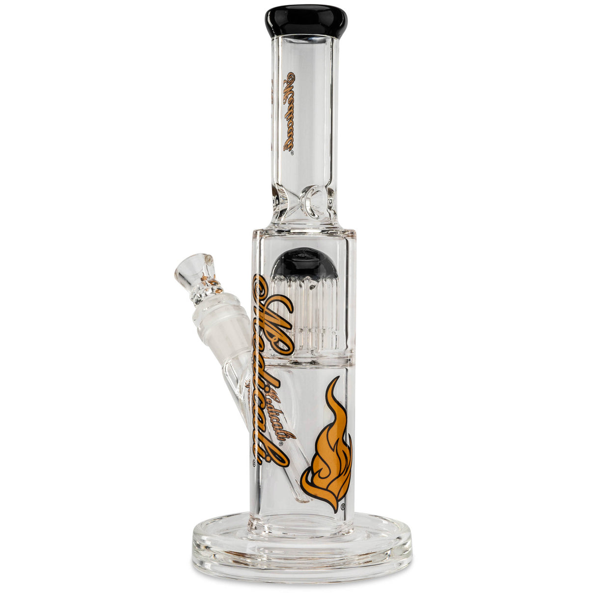 Medicali 10" 8-Tree Straight water pipe for dry herb