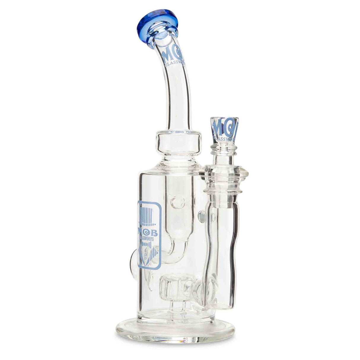 MOB Glass Internal Klein Recycler Rig  Premium Thick Scientific Glass Blue Dream Color