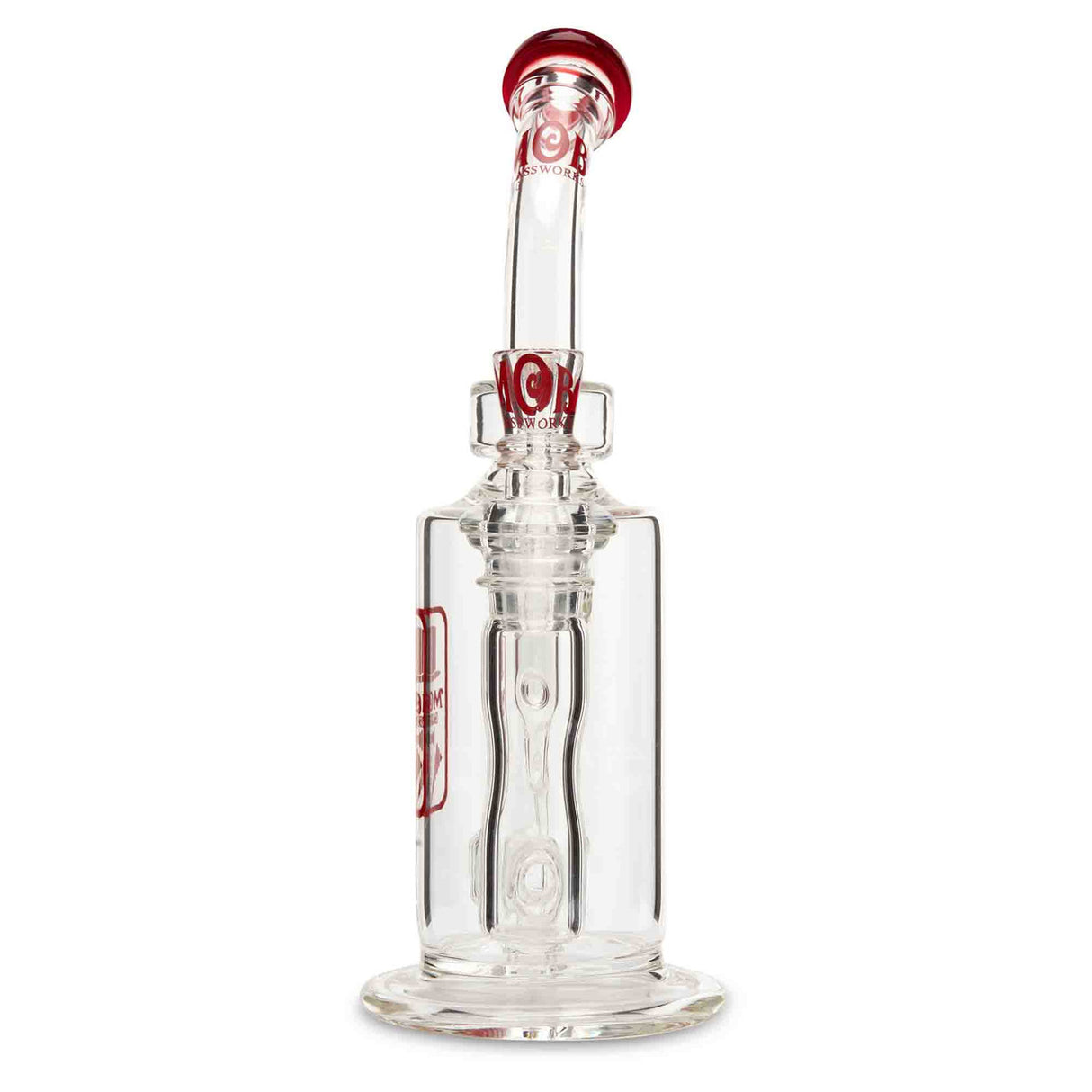MOB Glass Internal Klein Recycler Rig  Premium Thick Scientific Glass Red Color
