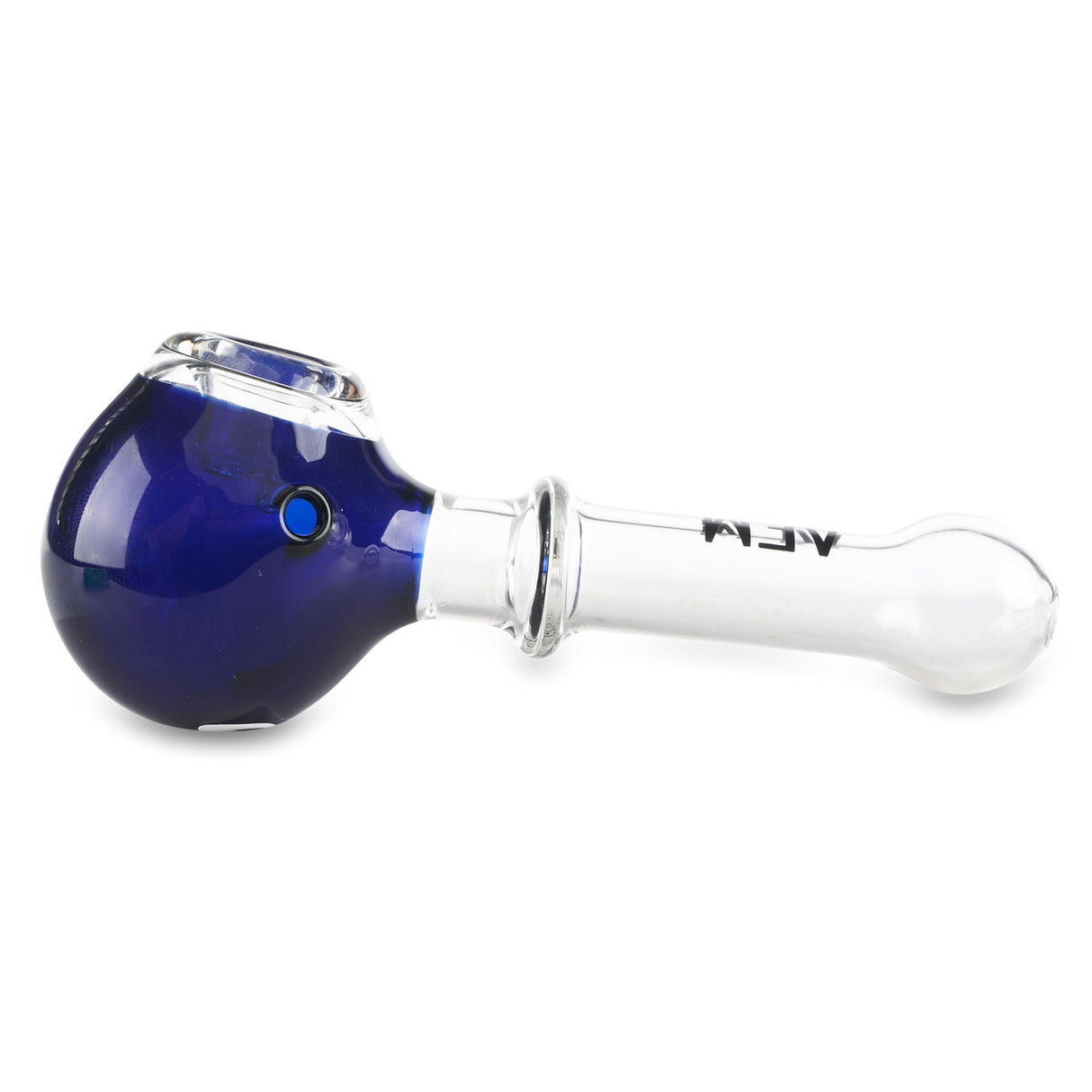 afm small glass blue hand pipe spoon for smoking herb