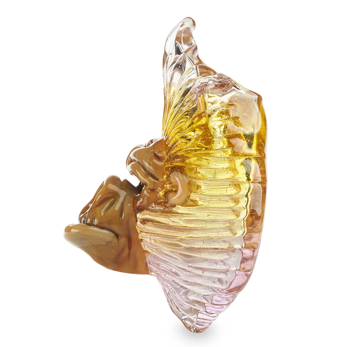 BluSun Glass Wookie Wook Pendant #110 circa. 2019 Clear citron fade