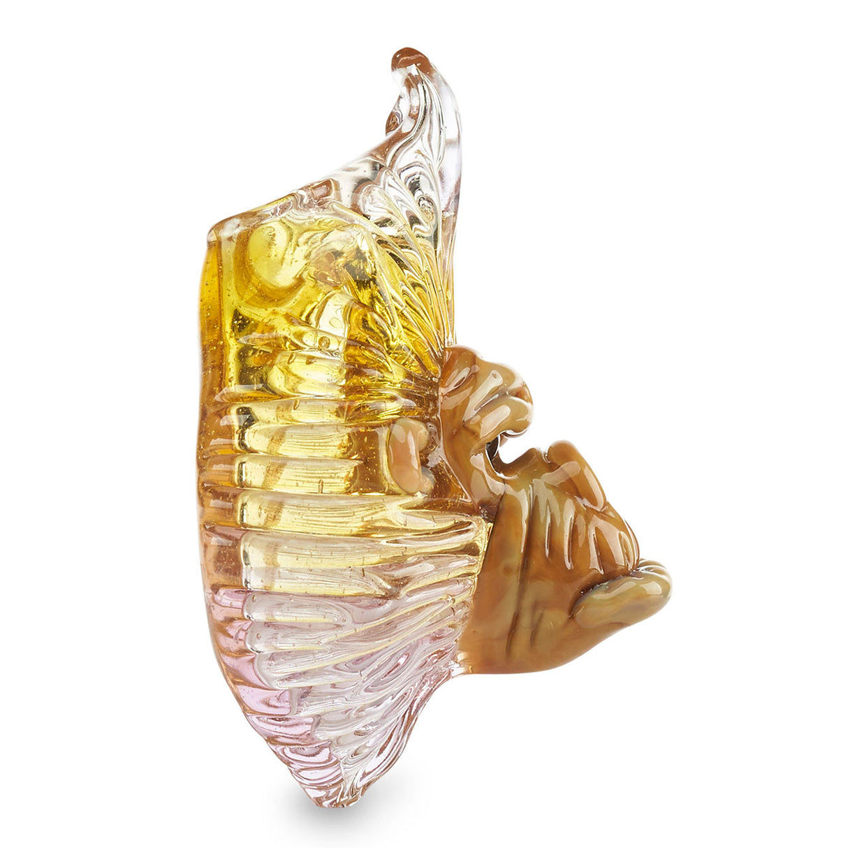 BluSun Glass Wookie Wook Pendant #110 circa. 2019 Clear citron fade