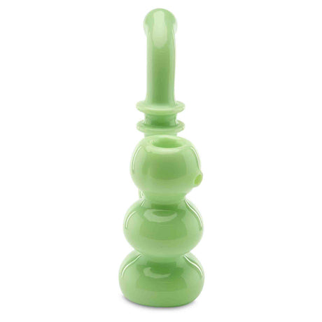 Slime sherlock dry herb glass bubbler hand pipe front view