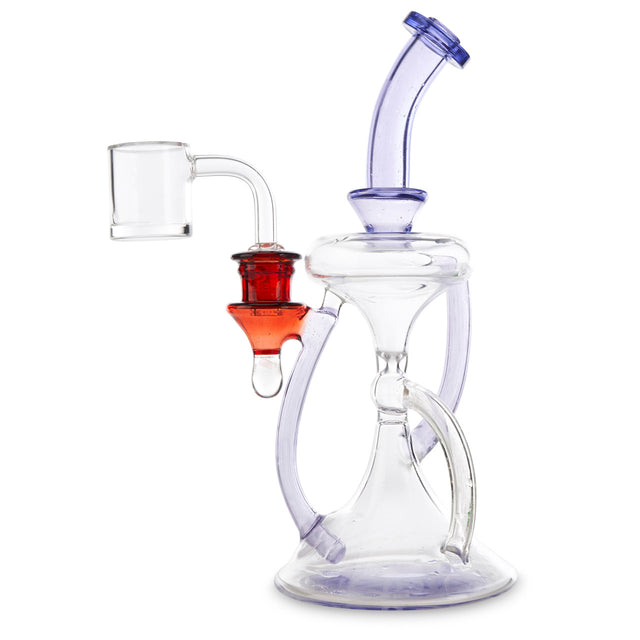 casa glass hourglass recycler purple with red ruby joint for sale online