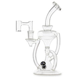 casa glass hourglass recycler clear with black backed opal for sale online