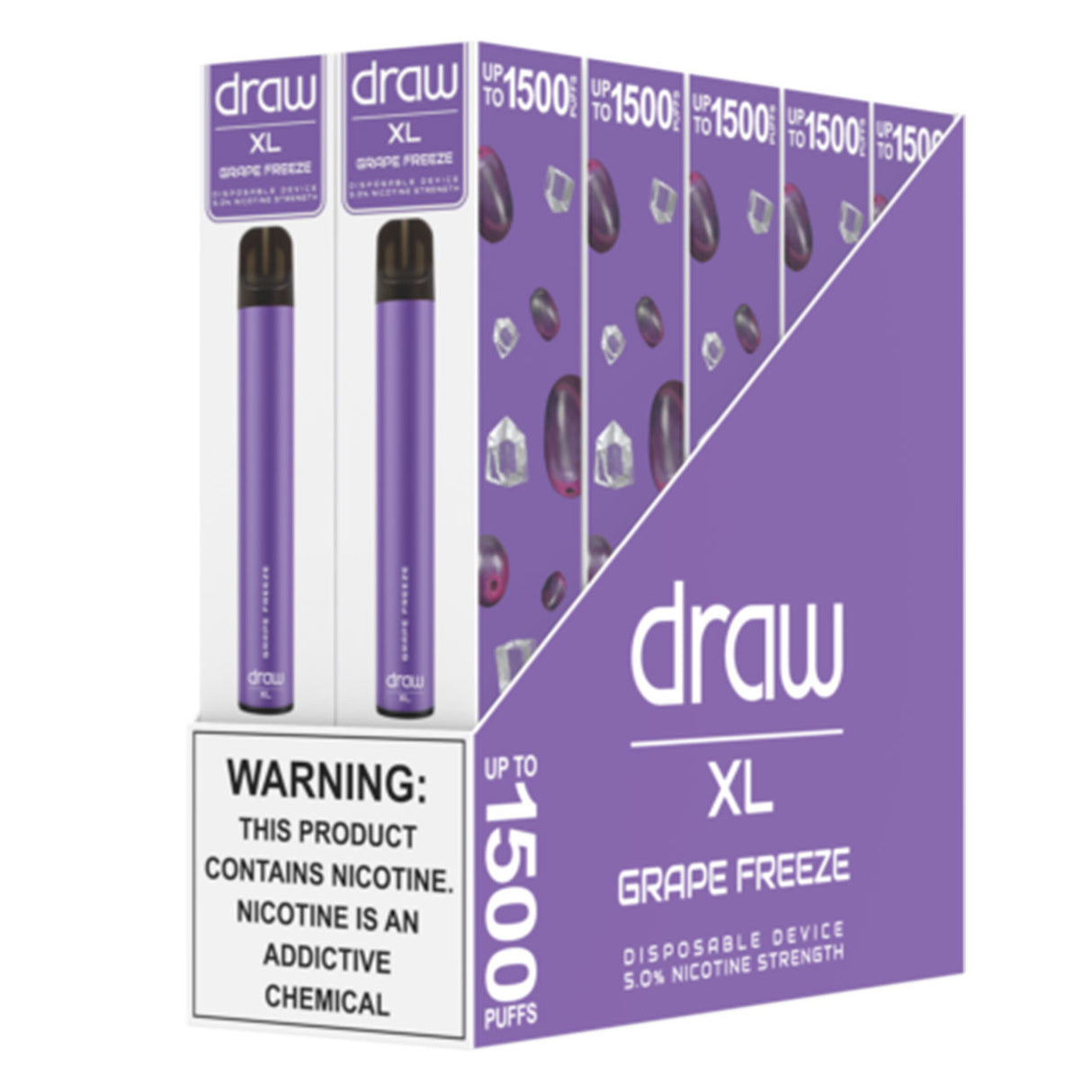 Draw XL Disposable Flavored E-Cig 1500 puff 5.0% Nicotine