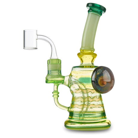 Dynamic glass yellow and green dab rig