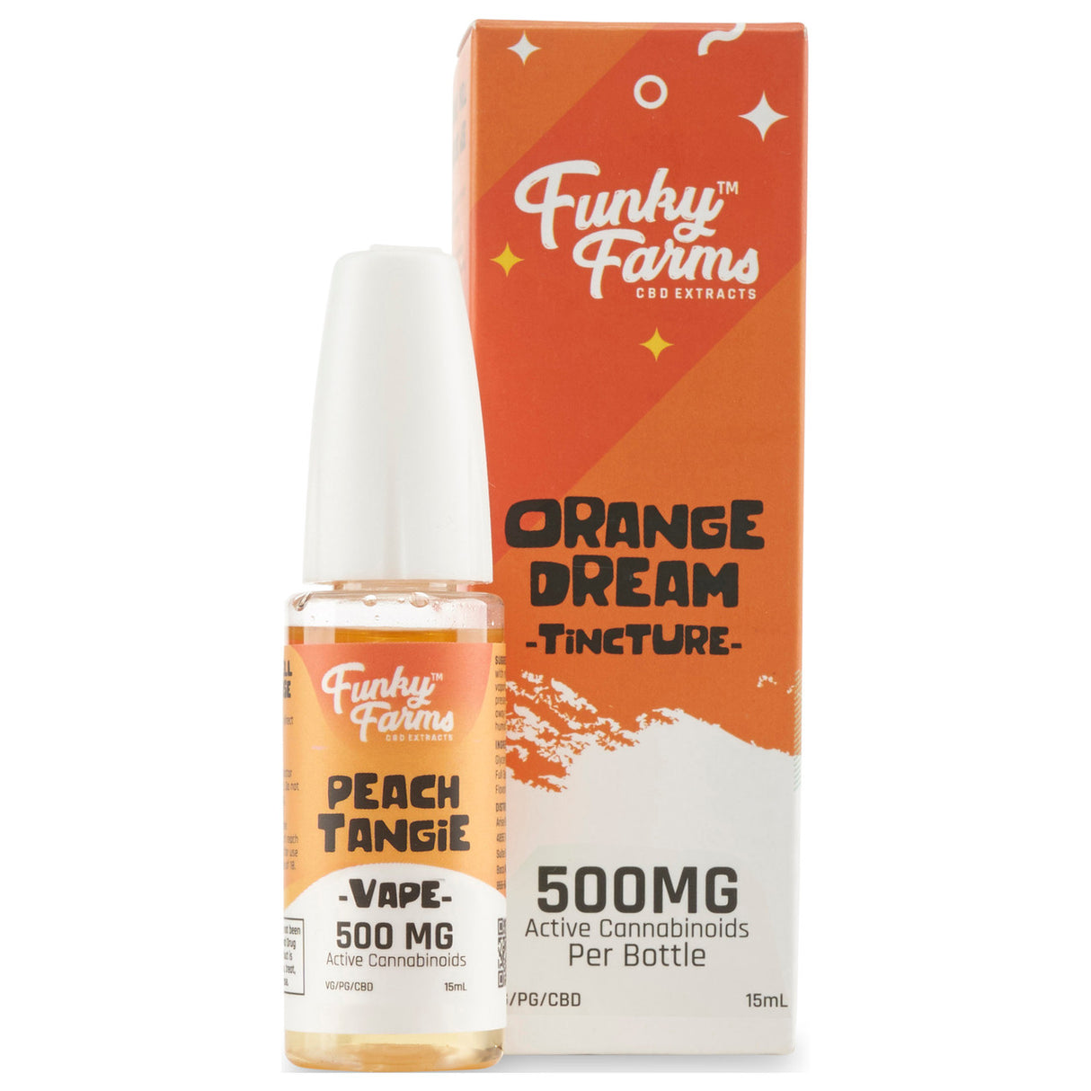Funky Farms Peach Tangie 500mg CBD Vape Juice