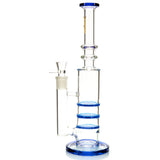 Gambino Studios Triple Honeycomb Water Pipe with colored glass and Dewar's Joint