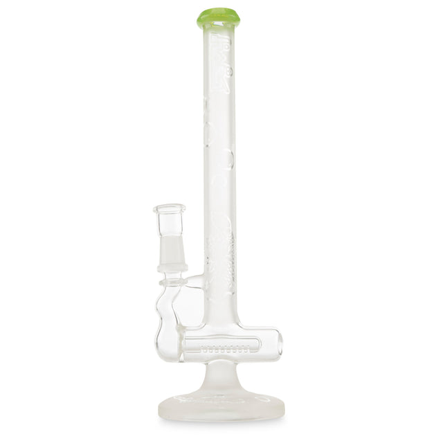 hops glass peashooter frosted inline rig with slyme green lip for sale