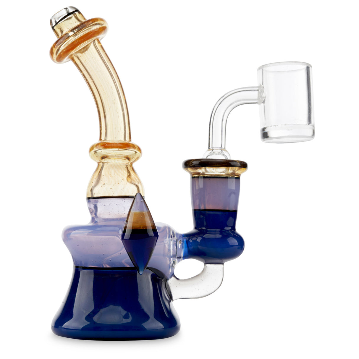 huffy glass banger hanger peach purple blue in stock at cloud 9 smoke co