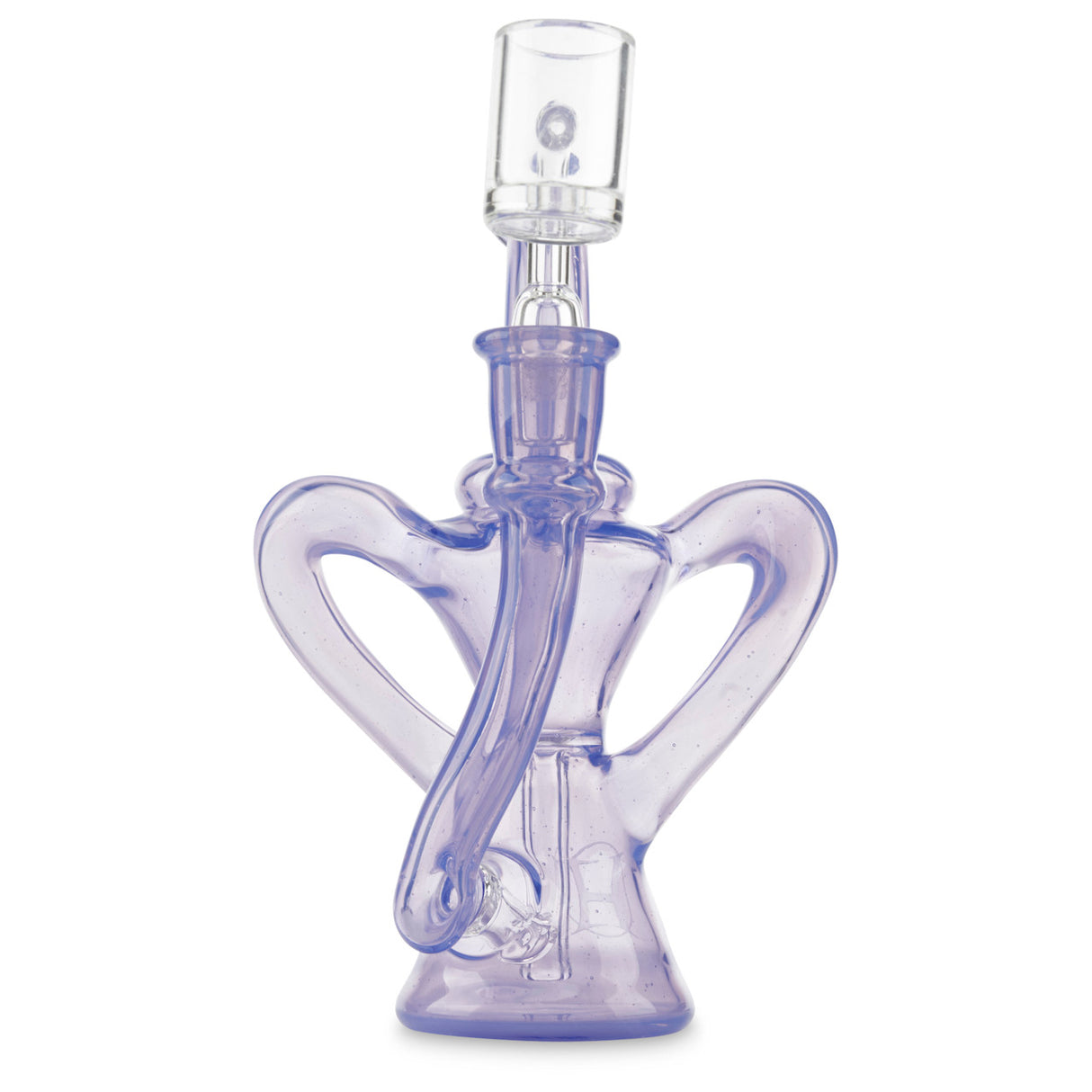 huffy glass dual uptake recycler purple lollipop at cloud 9 smoke co