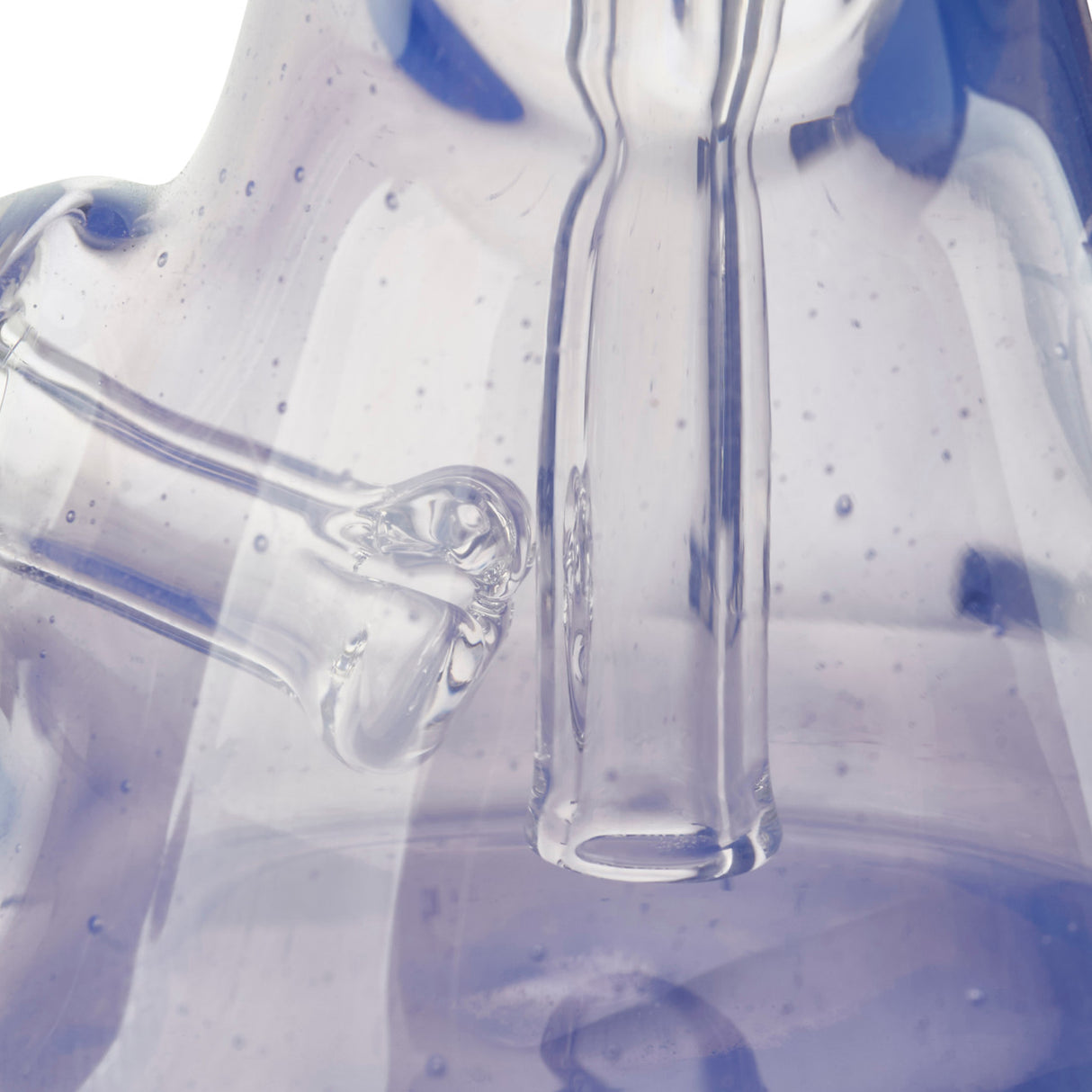 huffy glass dual uptake recycler purple lollipop rig for dabs and oils