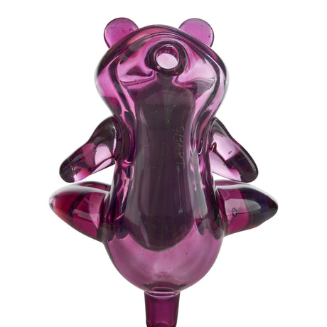 j smart medifrog pipe with medifrog carb cap purple and green glass