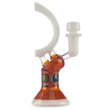 map glass square neck pipe white amber and purple water pipe online