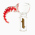 MOB Glass Borosilicate Glass 5-Horn Water Pipe Bowl with Colored Glass Horn