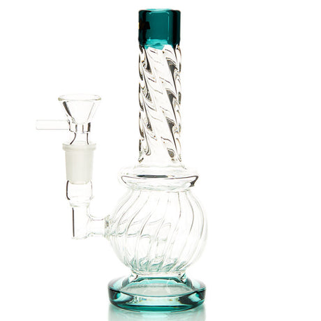 MOB Glass Swirl Hanger Water Pipe with Textured Borosilicate Color Glass