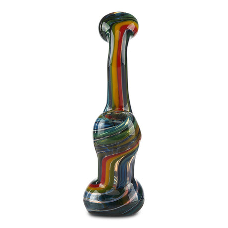 rainbow cheap glass bubbler with bowl for dry herb