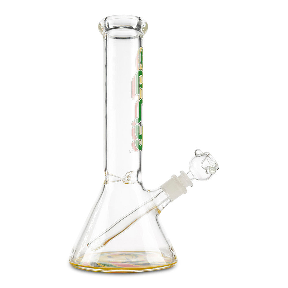 rasta lion bong water pipe with ice pinch and rasta colors