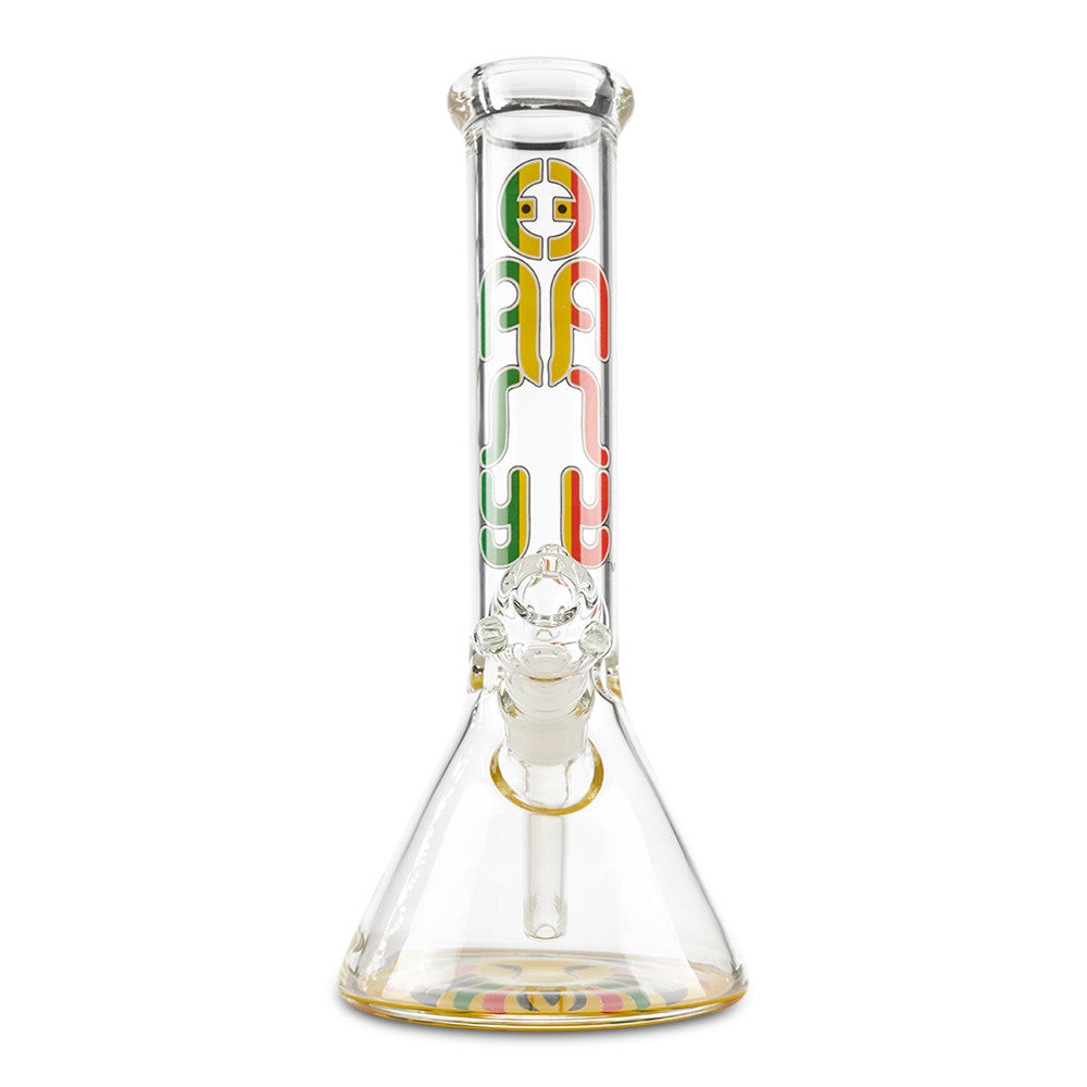 rasta lion water pipe with 14mm glass bowl and downstem