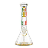 rasta lion water pipe with 14mm glass bowl and downstem