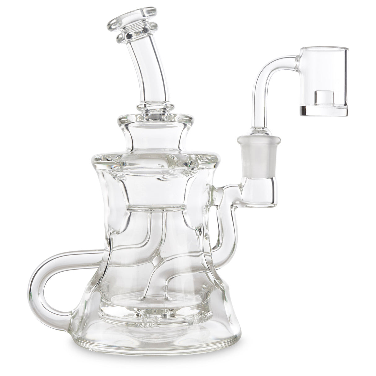 siren apparatus glass window recycler clear dab rig for smoking wax