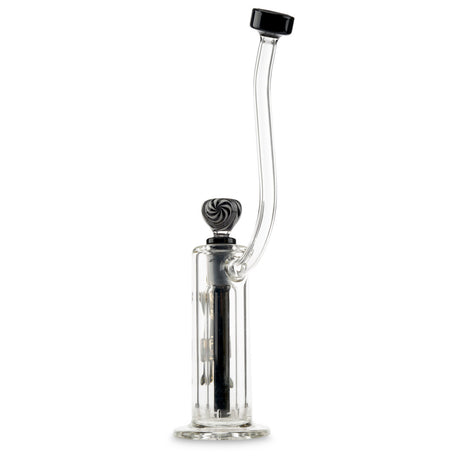 slum gold glass bubbler black with gold print for dry herbs